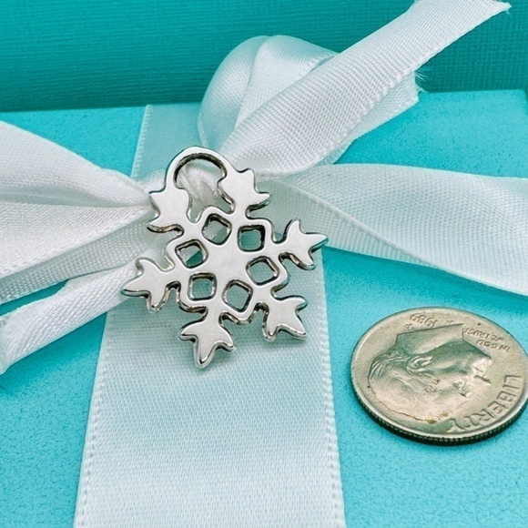 Tiffany & Co. Sterling Silver Snowflake Charm Retired with box - Picture 8 of 10